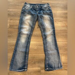 Women’s Faded Blue Stretch Denim Jeans